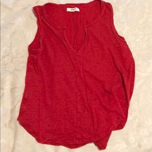 Red Madewell V Neck Tank